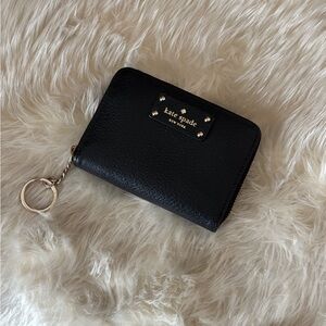 Kate Spade Black Leather Accessory with Gold Details